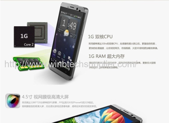 Hot in Russia 4.5 inch jiayu g3s mtk6589Android 4.2 1GB RAM 4GB ROM IPS Screen 1280*720 Camera 2.0MP/8.0MP GPS