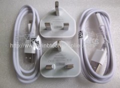 USB Charger 1A UK Plug Wall Charger + MICRO USB Cable For Samsung Galaxy S4 I9500