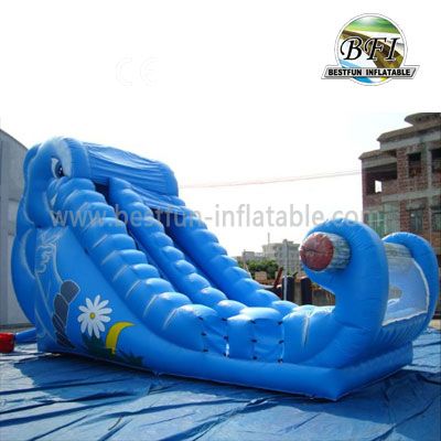 Big Blue Inflatable Slide For Sale