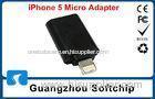 Black Apple Iphone Accessories With Micro USB Adapter Lightning