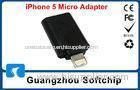 Black Apple Iphone Accessories With Micro USB Adapter Lightning