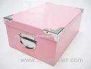 Gray Chip Board Luxury Pink Cardboard Gift Boxes With Lids Offset / Silk Screen Printing