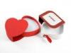 Luxury Recyclable Cardboard Jewellery Box Heart Shaped With Custom Logo