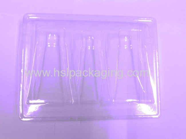 flocked PS blistet tray for cosmetic