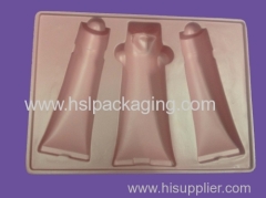 plastic pvc insert flocking tray