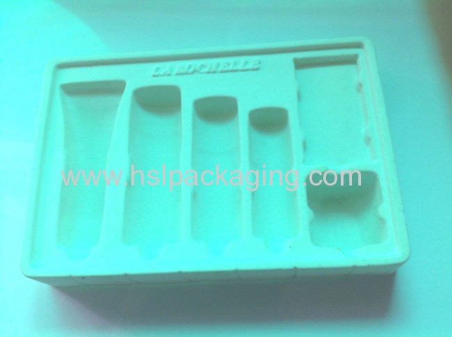 Flocked blister tray of cosmetic