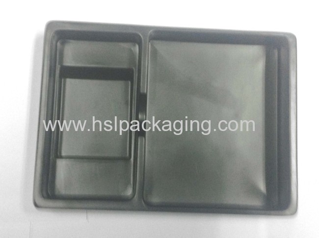 Flocked blister tray of cosmetic