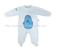 Breathable Fabric with a thinking barbapapa pattern baby jumpsuit