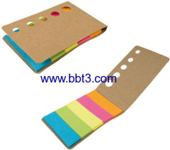 Promotional eco paper sticky notes with five holes