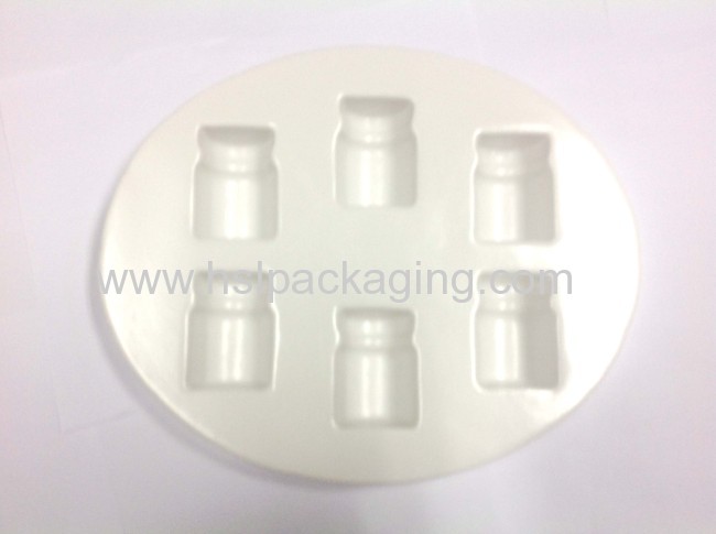  (PVC / PET / PS)flocking tray for cosmetic 