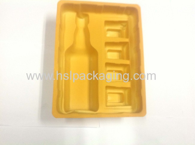  (PVC / PET / PS)flocking tray for cosmetic 