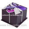 Square Recycled Corrugated Cardboard Chocolate Candy Boxes With Butterfly Tie