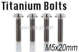 Perno de titanio m5 * 20 mm con alta calidad