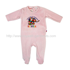 Top quality 3M--36M Baby velour romper