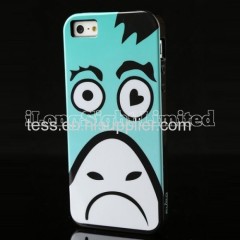 Anti-shock Cartoon Animal Face Print Plastic Case For iPhone 5