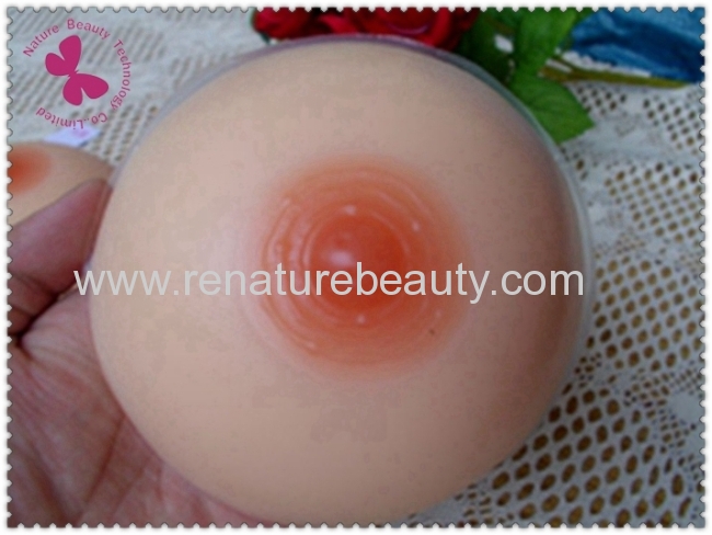 Best sell round shape silicone artificial breast for breast enlargement without surgery