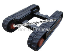 Rubber track undercarriage system with load capacity of 2 ton