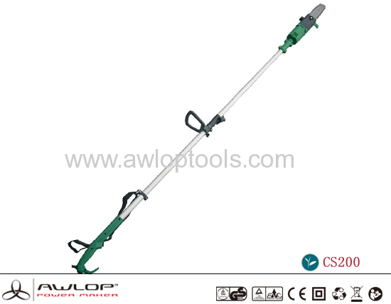 AWLOP 600W 8-Inch Electric Telescopic Pole Saw with 3-Position Head and 10-Foot Reach