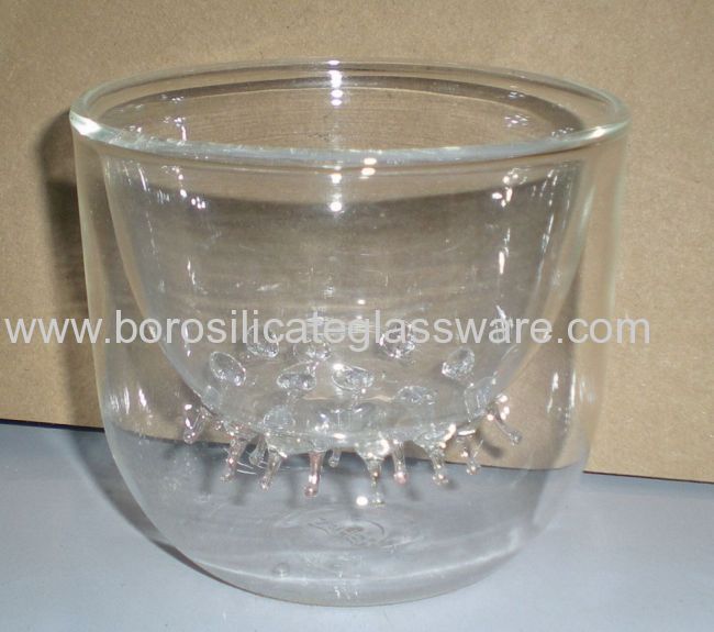 Double wall glass tumbler glass bowl 