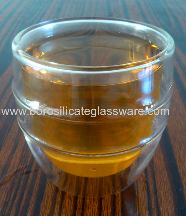 Insulated Double Wall Glass Tea Cup