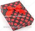 Rectangle Shaped White Cardboard Paper Personalized Packaging Boxes For Clothes With Black Ribbon