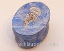 Purple Rigid Oval Paper Box For Chocolate Packaging With Coated Board / CCNB