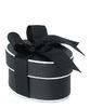 OEM / ODM Black Oval Paper Gift Box Gloss / Matt Lamination Custom Made
