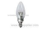Transparent 80lm/w 3W Indoor LED Light Bulbs E14 , LED Candle Bulb