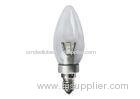 Transparent 80lm/w 3W Indoor LED Light Bulbs E14 , LED Candle Bulb