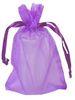 Purple Organza Drawstring Gift Pouches