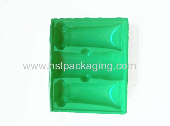 2013 popular wholesale PS flocking plastic blister tray for cosmetic