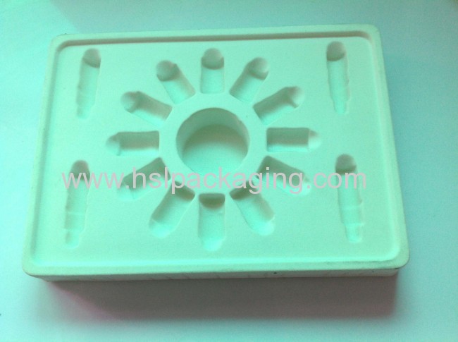 2013 popular wholesale PS flocking plastic blister tray for cosmetic