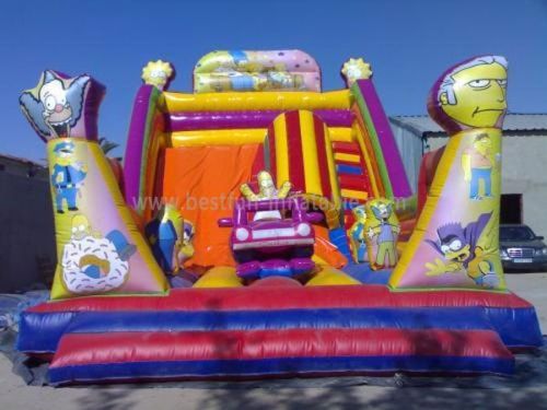 Long Inflatable spongebob Slide Bouncer