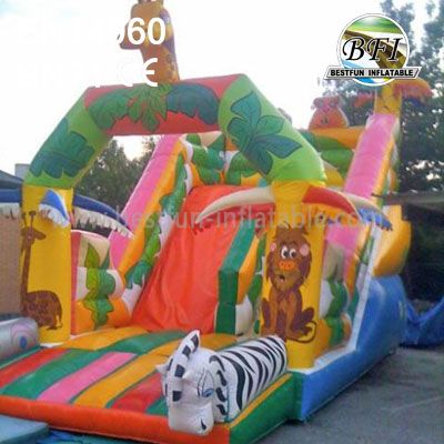 Safari Inflatable Jumping Castles Slide