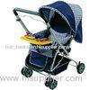 Blue Aluminium Umbrella Baby Buggy Strollers Wheel With Brake