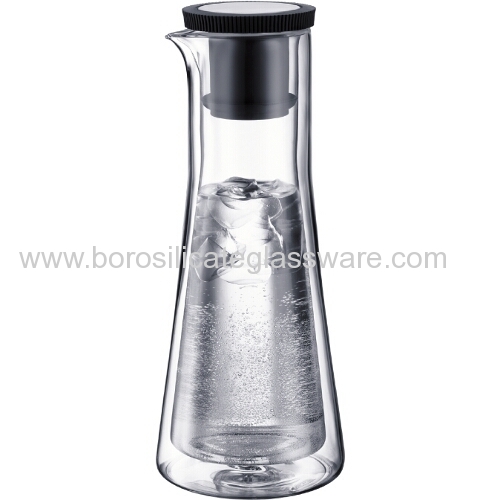 Hand Blown Pyrex Glass Carafe