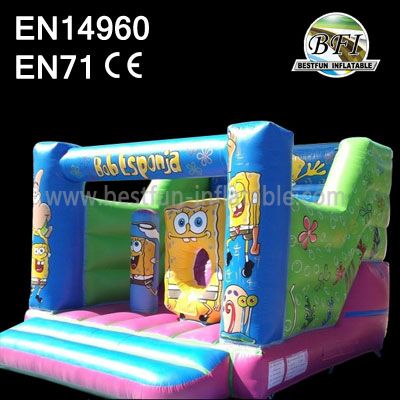 Backyard Spongebob Inflatable Slides Commercial Party