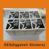 Custom Tamper Evident Vinyl Eggshell Sticker