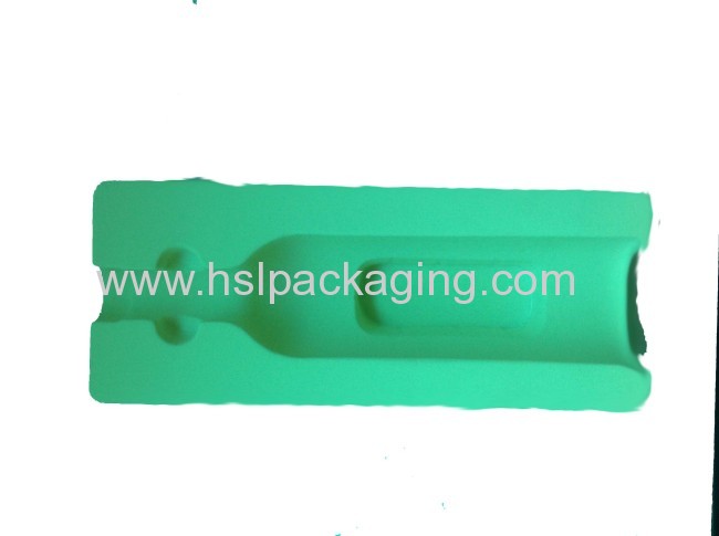 Flocked blister tray for cosmetic product packaging