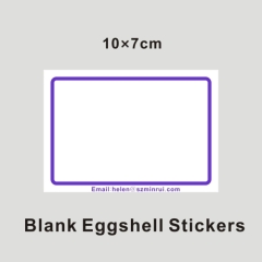 Custom Eggshell Arts Stickers With Red Borders or Without Printing