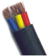 Two core copper conductorPVC insulated PVC sheathed rubber cable 