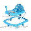 Adjustable Backrest Rolling Baby Walker With Musical And Lovely Toys