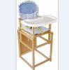 Adjustable Baby High Chair , Baby Wooden Chair With Frame