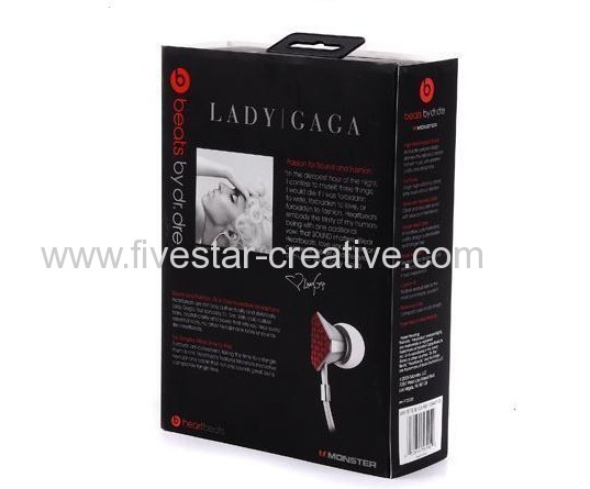 Lady Gaga Heart Beats In-Ear Headphones Rose Red