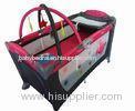 Colorful Portable Baby Playpen , Covering Stainless Travel Cot