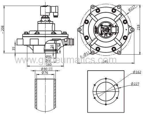 Pulse jet diaphragm valves