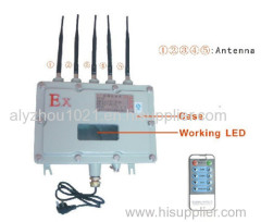 Petrol/ Gas Stations used Anti-explosion mobile signal jammer blocker isolator shield, IR remote control, power adj