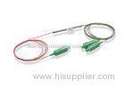 Mini Single window FBT Fiber Optic Splitter 1x2 with Steel Tube, 1310nm / 1550nm Wavelength