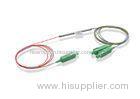 Mini Single window FBT Fiber Optic Splitter 1x2 with Steel Tube, 1310nm / 1550nm Wavelength