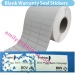 Blank White Destructible Labels in Rolls